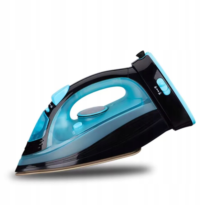 Fier de calcat electric fara fir, 2400W, talpa ceramica, albastru