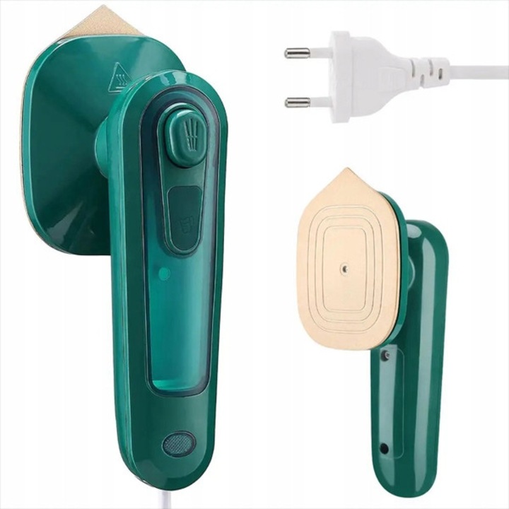 Mini Fier de Calcat cu Aburi Portabil, Wireless, 30W, Verde