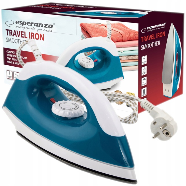 Fier de Calcat Turistic Portabil Esperanza 1200W Albastru