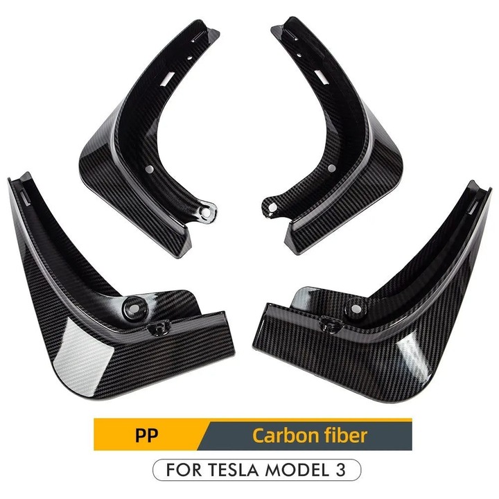 Калници за Tesla Model 3/Y, PP карбонов вид, черен, комплект 4 бр., K0323-0805-CJ2210