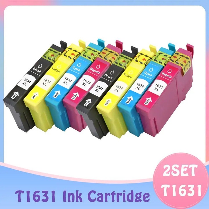 Kompatibilis tintapatronok T1631/T1632/T1633/T1634, 16XL sorozat, chippel, kapacitás Fekete 15 ml, C/M/Y 14.5 ml, Fekete/Cián/Magenta/Sárga, kompatibilis az Epson WorkForce WF-2010/2510/2520/2530/2540/2630/2650/2660/2750/2760 nyomtatókkal