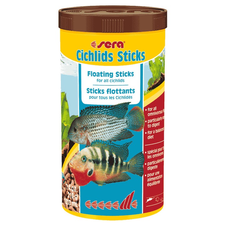 Sera Cichlids Sticks 1000ml sügértáp - gazdaságos kiszerelés