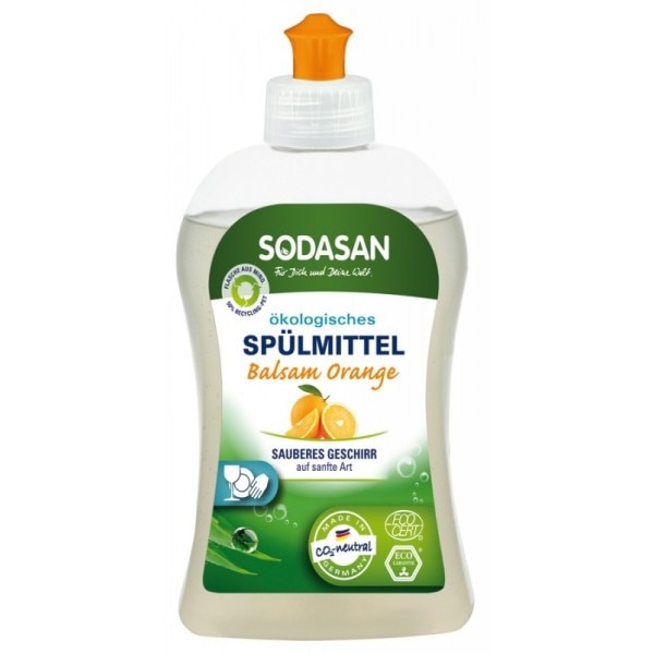 Detergent Vase Lichid Cu Balsam Bio Portocala 500 ml Sodasan