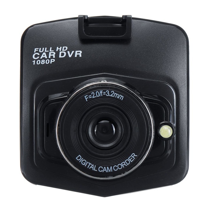 Camera auto DVR K0323-0807-CJ11826, 2.6 inch, 1080p Full HD, unghi 120°, lentila 3.2mm f/2.0, inregistrare bucla, microSD pana la 32GB, baterie 250mAh, negru