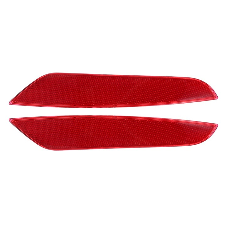 Reflector de bara spate K0323-0805-CJ8636, pentru VW Golf MK6 2009-2013 Hatchback (nu se potriveste GTI/GTD/R20), stanga si dreapta, rosu, set 2 buc
