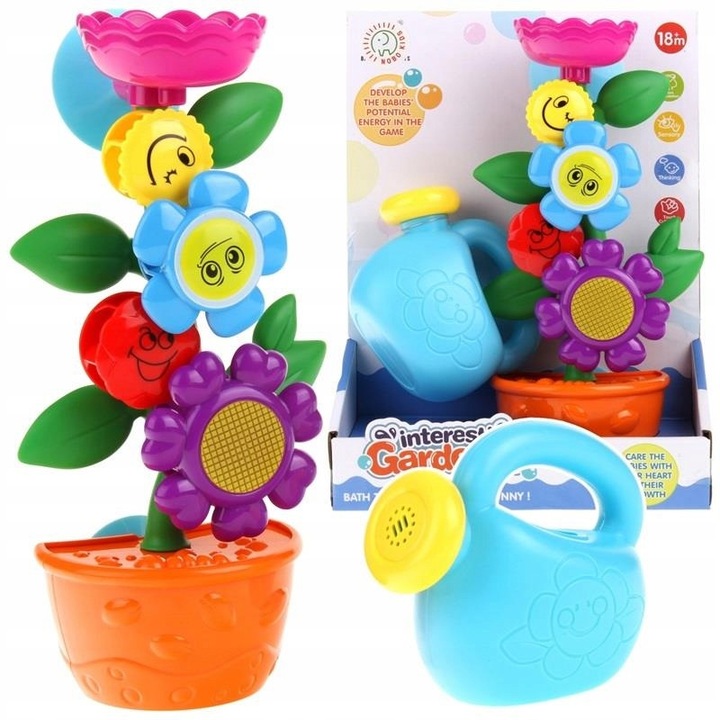 Floricica Fürdőjáték locsolóval és tapadókorongokkal gyerek kádba