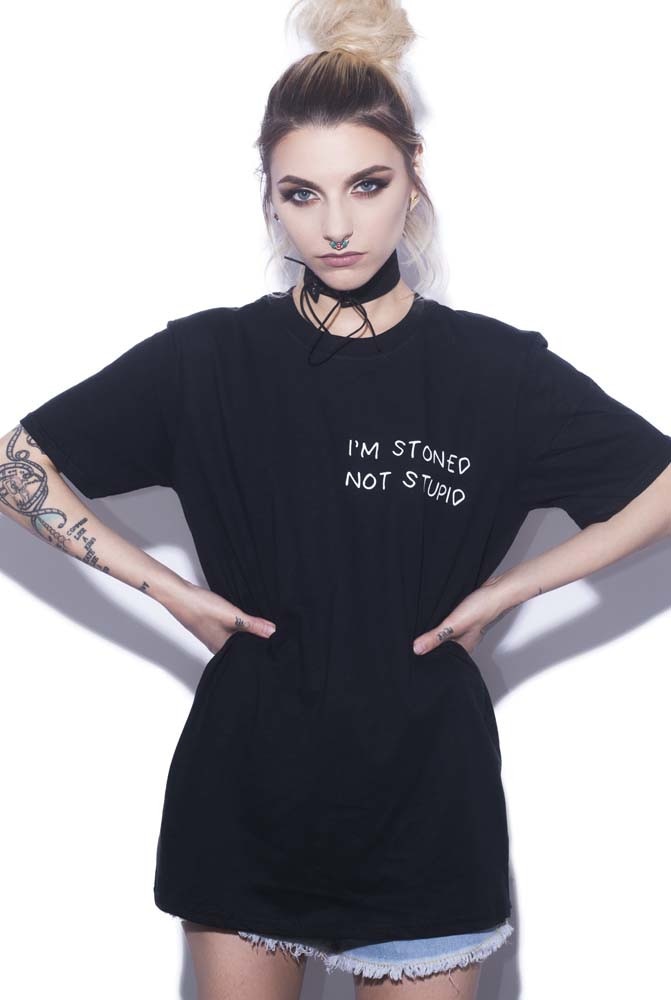 Tricou Negru, Pretty Poison, Stoned, Negru