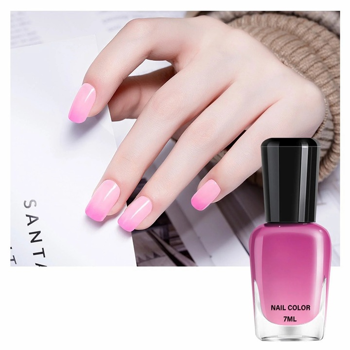 Oja gel YANYXR BCS3153981 cu schimbare de culoare la temperatura, efect gradient, roz, 7 ml