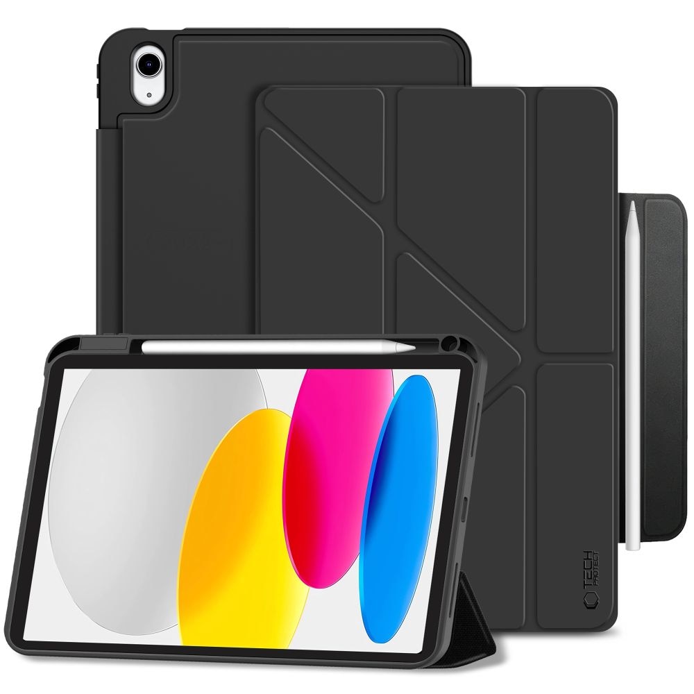 Husa Tech-Protect SC Pen Origami compatibila cu iPad 11 inch A16 2025 / iPad 10.9 inch Gen 10, Negru