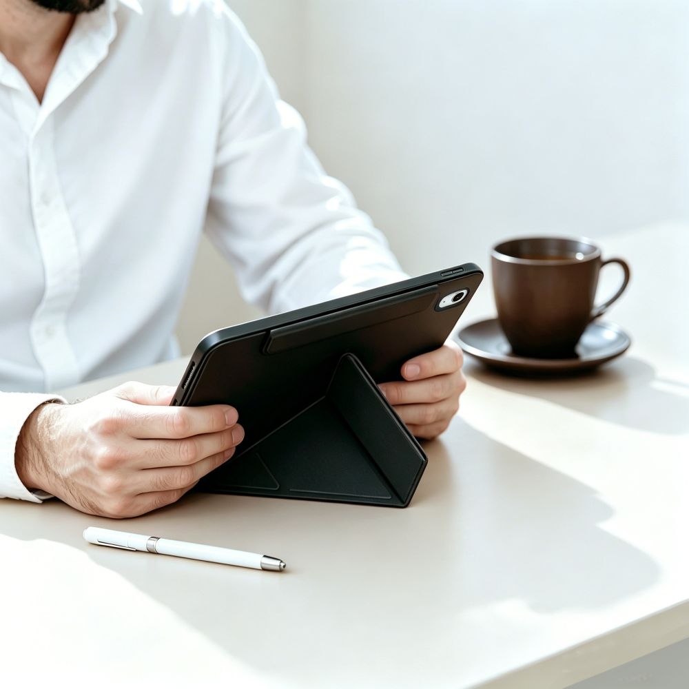 Husa Tech-Protect SC Pen Origami compatibila cu iPad 11 inch A16 2025 / iPad 10.9 inch Gen 10, Negru