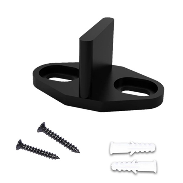 Ghid pardoseala pentru usa culisanta YANYXR BCS3156526, otel carbon, negru, set cu suruburi si dibluri