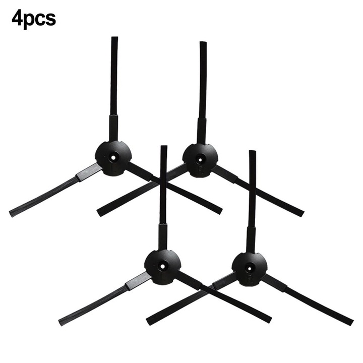 Perii laterale YANYXR pentru aspirator robot DOMOOVA DRV80 Animal, piesa de schimb BCS3160395, negru, set 4 buc.