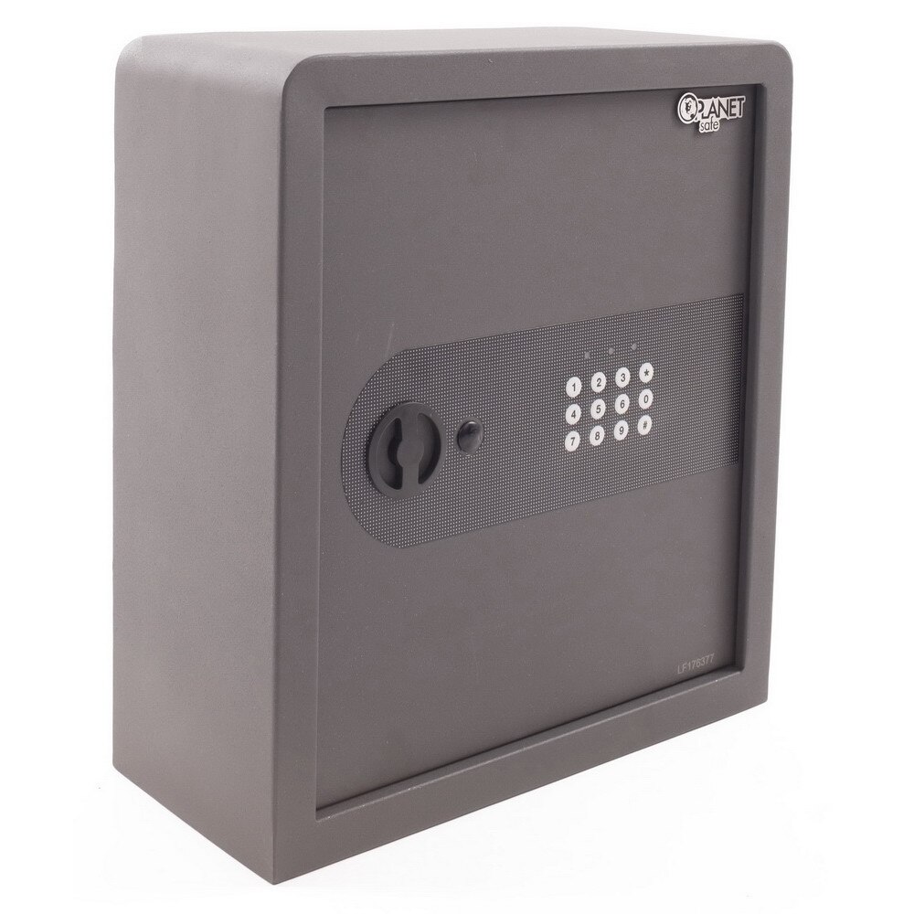Seif cu inchidere electronica + cheie Planet Safe K39AT, 80 carlige, 393x350x156 mm