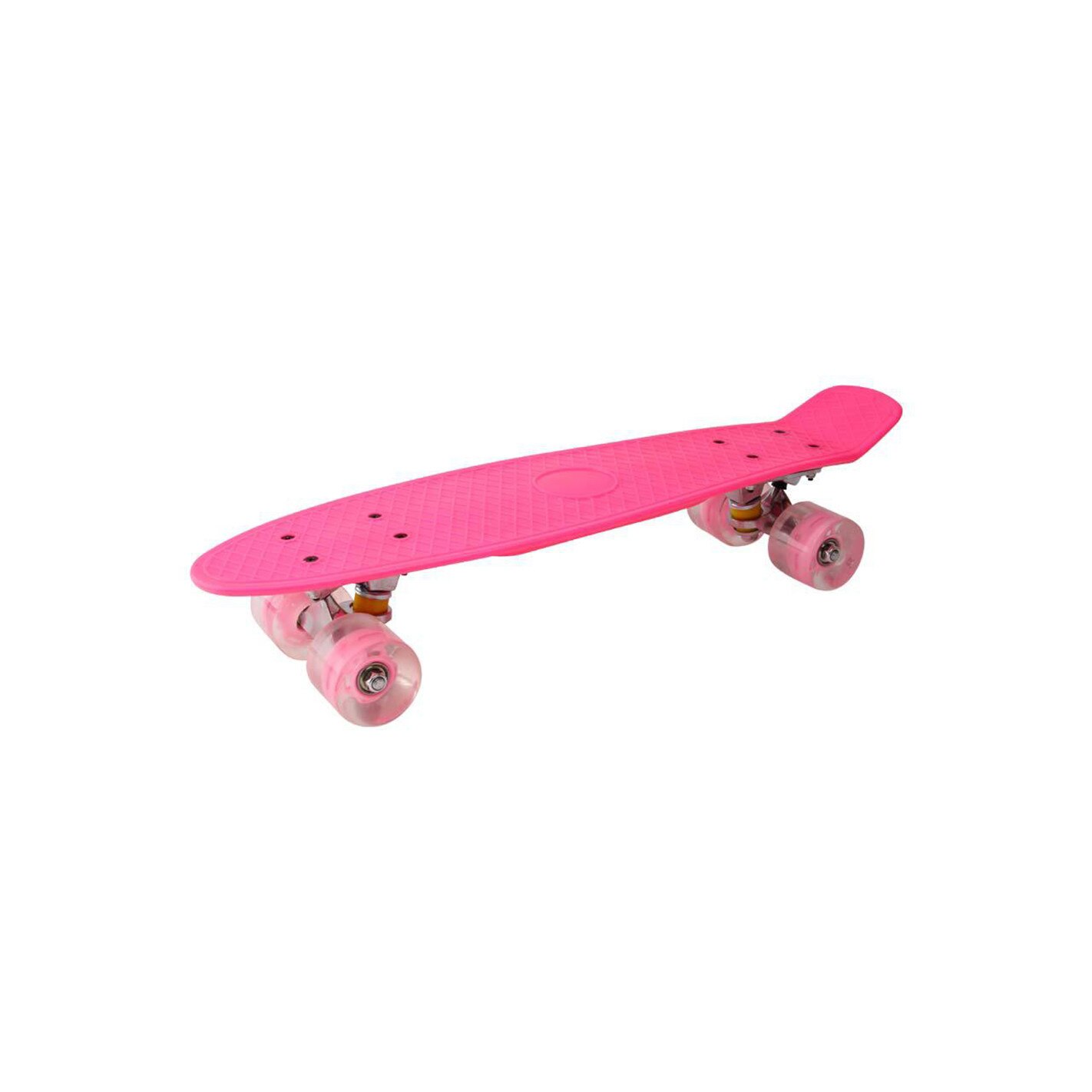 Penny Board Action cu roti LED, Aluminium, Roz