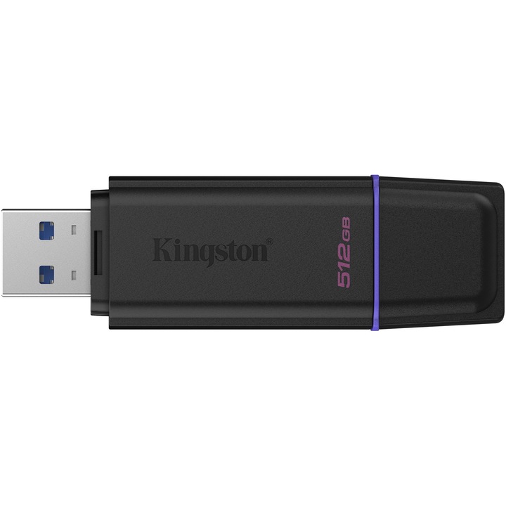 USB памет Kingston DataTraveler Exodia 3.2 BK, 512 GB, USB, Черен/Лилав