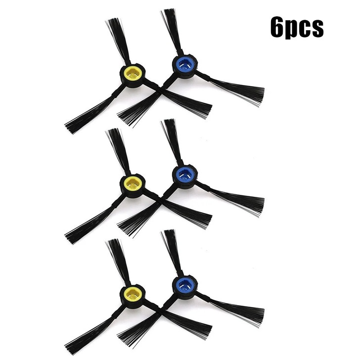 Perie laterala YANYXR pentru aspirator robot ILIFE V9e BCS3160204, perii din nailon, Multicolor, set 6 buc.
