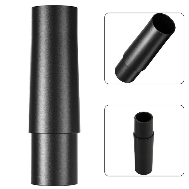 Adaptor furtun aspirator YANYXR BCS3162422, reductor/converter din plastic, O exterior 31/33/35 mm, O interior 27/28 mm, negru, 119 mm