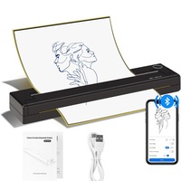 Imprimanta Termica pentru Tatuaje, Lavian, Tattoo Stencil Printer Portabil, Imprimare Termica pentru Schite si Modele Tatuaje, Mini Printer Profesional Compatibil Android iOS, pentru Salon si Tatuatori, 29*8*5.5cm, Negru