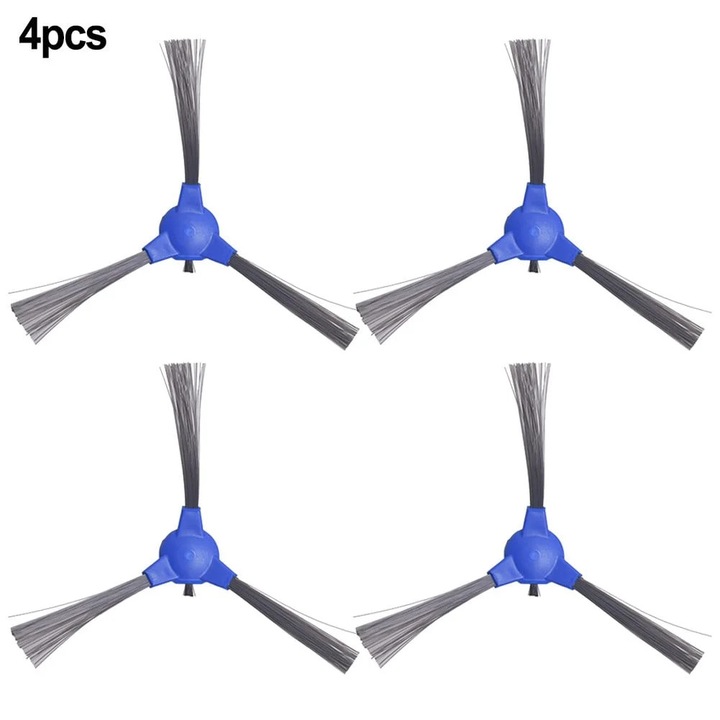 Perie laterala pentru robot aspirator YANYXR BCS3160400, compatibil cu Eufy 11S/11S MAX/11S PLUS/12/15C/15C MAX/25C/30/30C/G30/G30 Hybrid/G30 Edge, albastru/gri, set 4 buc