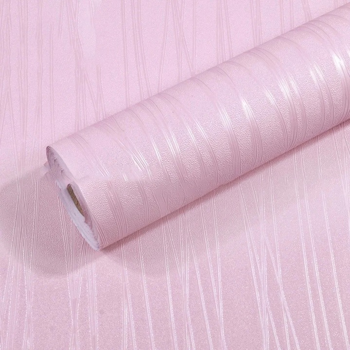 YANYXR BCS3162299 falmatrica, holdfény textúra, vízálló PVC, rózsaszín, 45 cm x 10 m