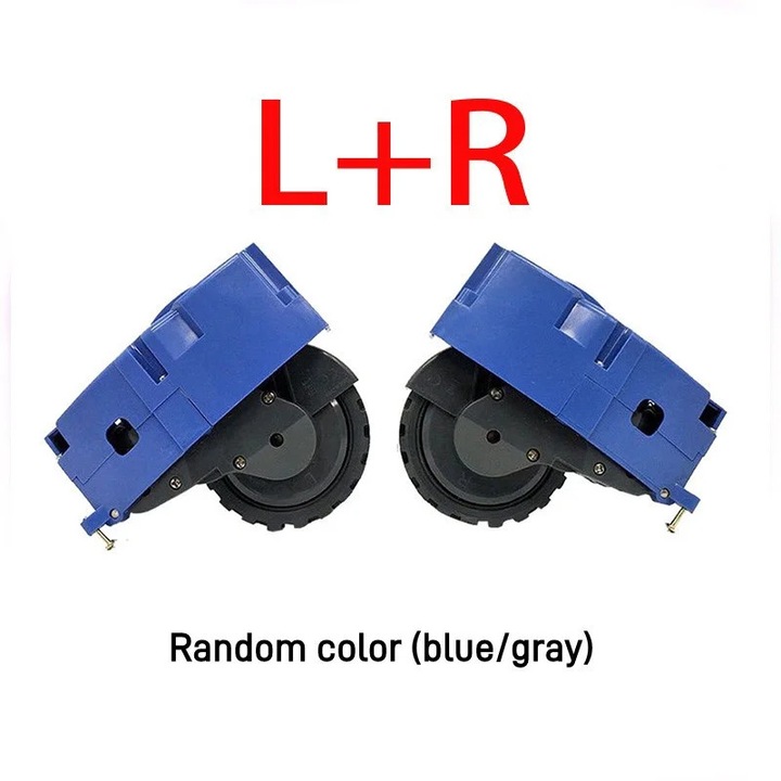 Roti de inlocuire pentru Roomba YANYXR BCS3160854, compatibile cu seria 5/6/7/8/9, din ABS, 12 x 5.7 cm, albastru/gri, set 2 buc.