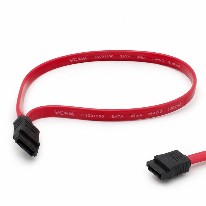 SATA-SATA kábel, VCom, Apa-Apa, 0.45m