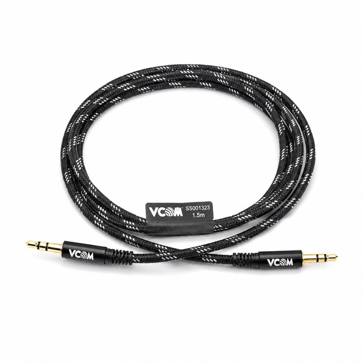 Audiokábel 3.5mm jack, VCom, Apa-Apa, 1.5m