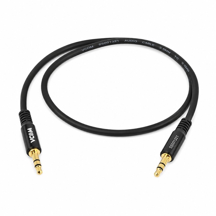 Audiokábel 3.5mm jack, VCom, Apa-Apa, 0.5m