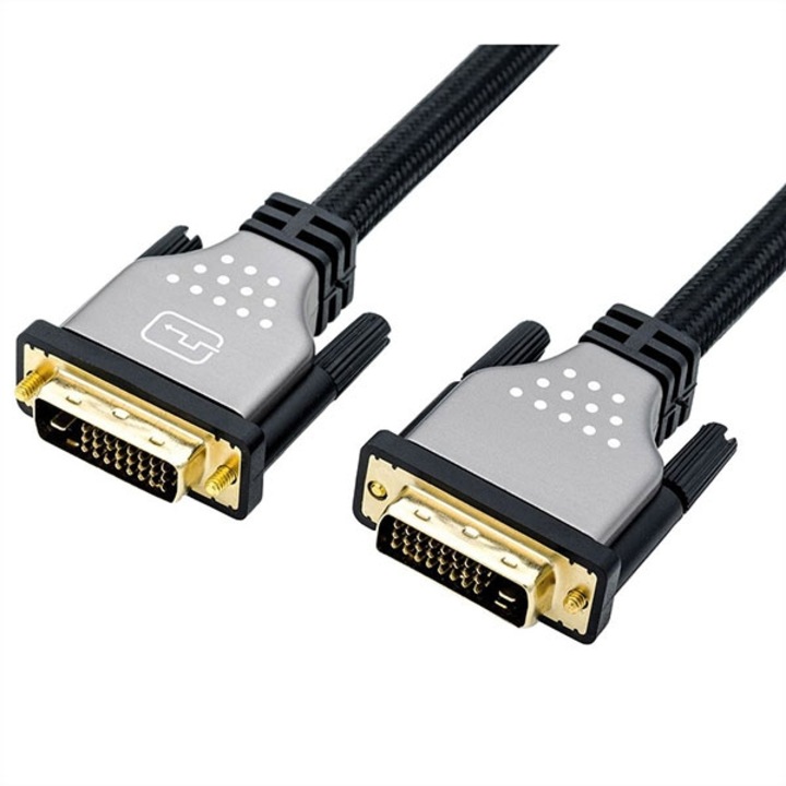 DVI - DVI Dual Link kábel, Roline 11.04.5860, 1m