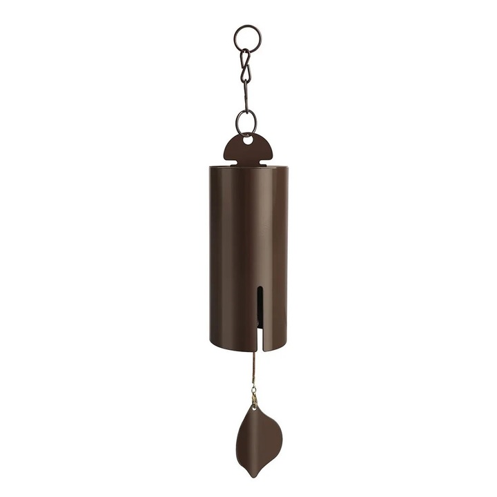 Clopotel de vant metalic YANYXR BCS3162555, retro pentru gradina/terasa, bronz, 25 x 3.8 x 3.8 cm