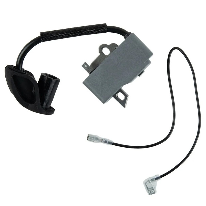 Bobina de aprindere YANYXR 4180 1302 A / MC 4180 B, pentru STIHL FS100R/FS110R/KM100R, cablu inclus, negru/gri