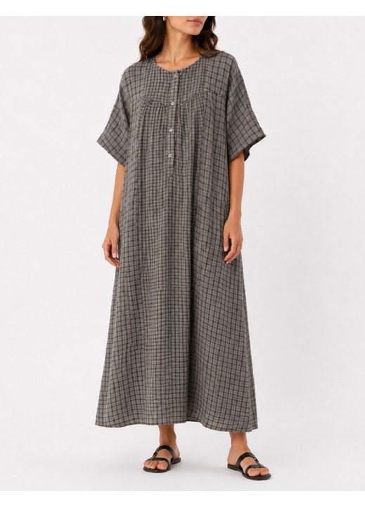 Rochie lunga Evendi, gri, Gri, S
