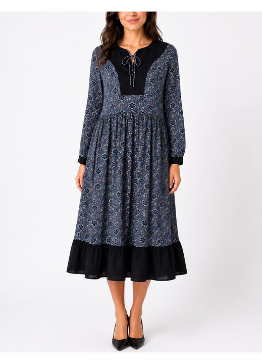 Rochie medie Evendi, Mediu Casual maneci scurte, Albastru, marime S
