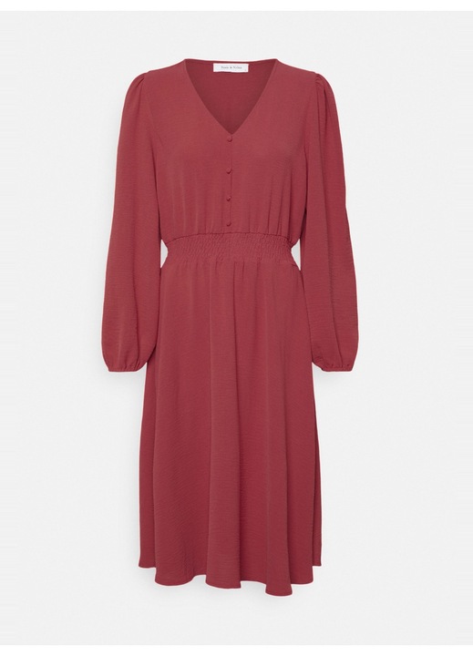 Rochie medie Evendi, casual, maneci lungi, roz, Roz