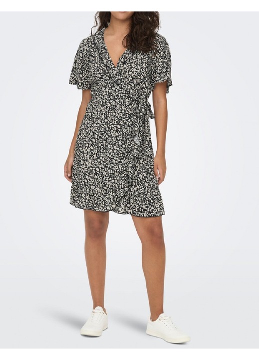Rochie scurta Evendi, Scurt Casual maneci scurte, Negru, marime L