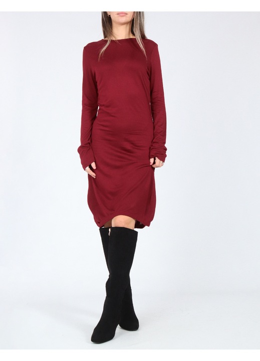 Rochie Evendi, medie, maneci lungi, rosu, marime L