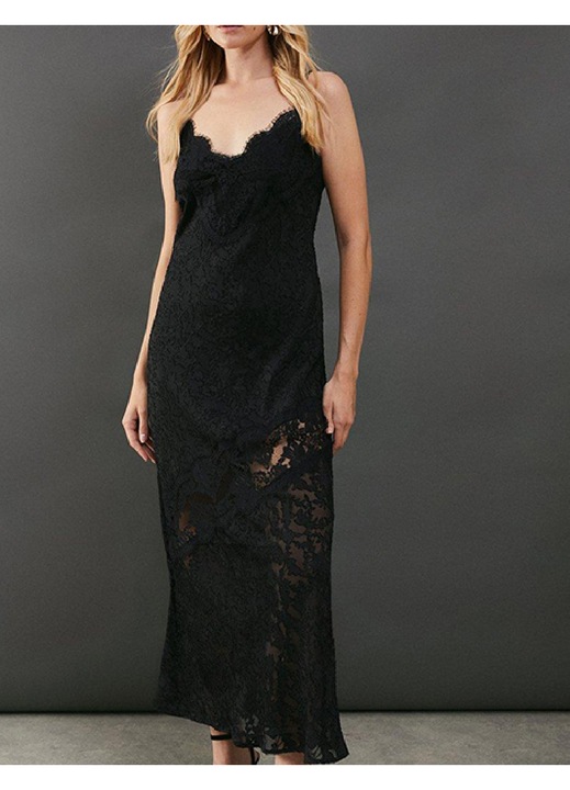 Rochie neagră Evendi de ocazie, Negru