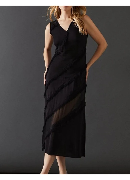 Rochie de ocazie Evendi, fără mâneci, Negru