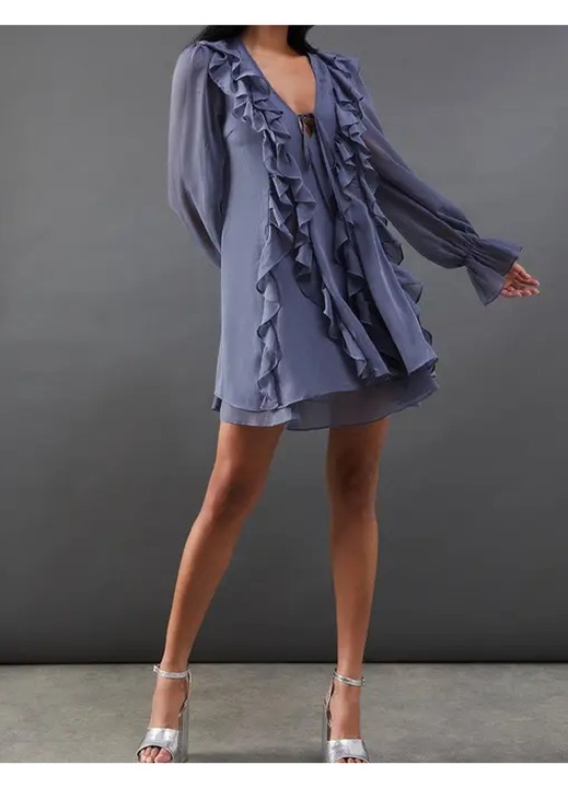 Rochie scurtă Evendi, de ocazie, albastru, Albastru
