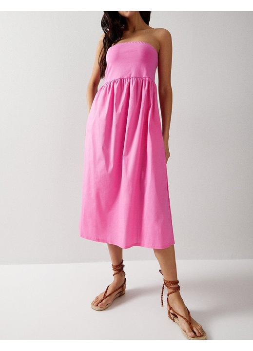 Rochie medie Evendi, Mediu Casual, Roz, marime S