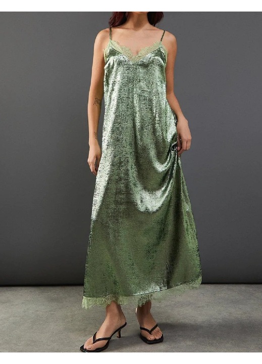 Rochie Evendi, Verde, Fără Mâneci, Verde
