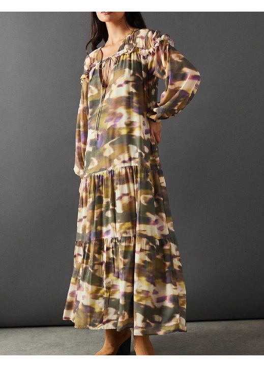 Rochie lungă Evendi, casual, multicolor, Multicolor