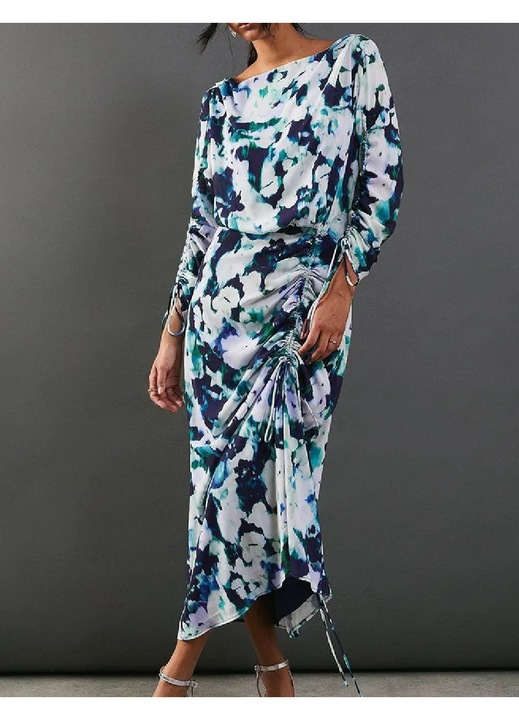 Rochie lungă Evendi, de ocazie, multicolor, Multicolor