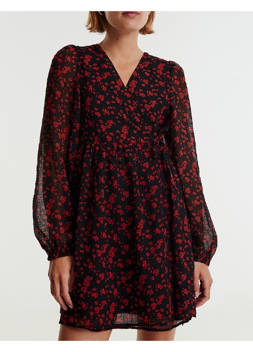 Rochie scurtă, casual, negru, Negru