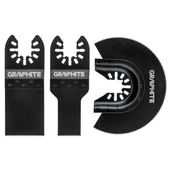 Panza/lama fierastrau, pentru multifunctional, cu carbura tungsten, pentru lemn, 3 buc, Graphite Panza/lama fierastrau, pentru multifunctional, cu carbura tungsten, pentru lemn, 3 buc, Graphite