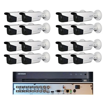 Kit Sistem Supraveghere si Securitate, 16 Camere Exterior Ultra HD 5MP High-Performance 40m ARRAY EXIR Hikvision + DVR 16 canale pana la 5MP, Auto-Adaptiv HDTVI/HDCVI/AHD/CVBS Kit Sistem Supraveghere si Securitate, 16 Camere Exterior Ultra HD 5MP High-Performance 40m ARRAY EXIR Hikvision + DVR 16 canale pana la 5MP, Auto-Adaptiv HDTVI/HDCVI/AHD/CVBS