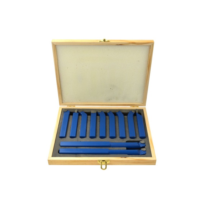 Комплект стругарски инструменти Geko, 11 броя, Син