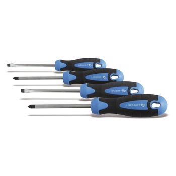 Set surubelnite electrice drepte si cruce, HOEGERT, otel S2, 4 piese/set Set surubelnite electrice drepte si cruce, HOEGERT, otel S2, 4 piese/set