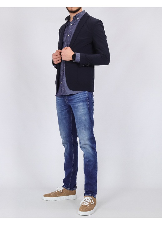 Sacou bărbați Evendi, slim fit, albastru, mână lungă, m
