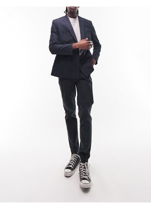 Sacou Evendi, Slim Fit, albastru, Albastru